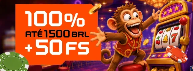 100% ATÉ 1500 BRL + 50 FS
